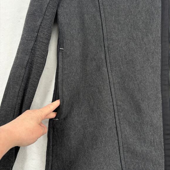 Lululemon Virasana Blanket Wrap Jacket Size 10 Heathered Charcoal Oversized Boxy - Picture 5 of 14